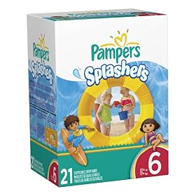Splashers Size 6 Disposable Swim Pants 21 CountPampers Splashers