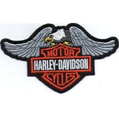 Logo Aufn�her / Iron on Patch " Harley Davidson / Eagel "