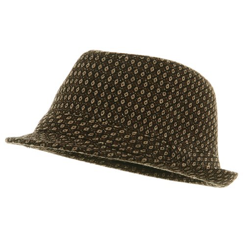 Tweed Sparkle Fedora Hat - Brown W19S44B