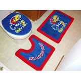 Kansas Jayhawks 3 Piece Bath Rugs