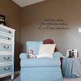 Let him sleep for when he wakes quote vinyl decal sticker