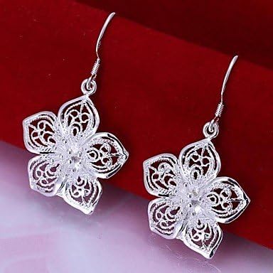 Suravitsell @Fashion Silver Plated Zinc Alloy Drop Earrings(1 Pair)