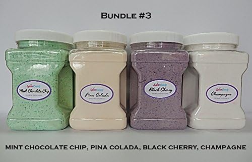 Commercial Bundle, Large: Offering a choice of 3 different bundles with 4 gourmet cotton candy sugars in each bundle. Each container has 64 ounces with a bundle total of 250 ounces. (Bundle 3)