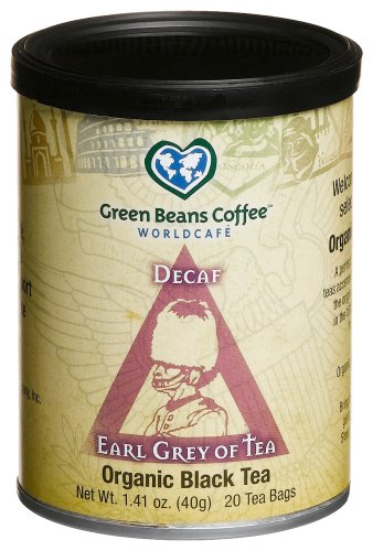 Green Beans Coffee Organic Earl Grey Tea, 1.41 -Ounce Tins (Pack of 3) by Green Beans Coffee