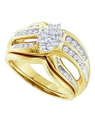 0.50CT DIAMOND CLUSTER BRIDAL RING
