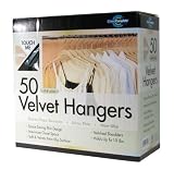Closet Complete 50 -Piece Camel Ultra Thin No Slip Velvet Hangers for Shirts and Dresses