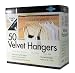 Closet Complete Ultra Thin No Slip Velvet Hangers for Shirts and Dresses, Camel, Set of 50