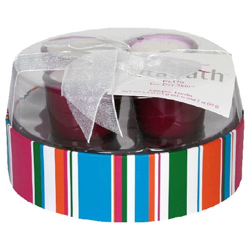 Vitabath Glass Votive Set, Plus for Dry Skin, 4-Count, 0.5-Ounce Candles (Pack of 2) by Vitabath