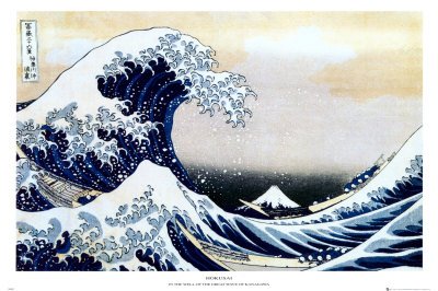 home and garden decor Discount The Great Wave at Kanagawa , c.1829 Poster Print by Katsushika Hokusai, 36x24 Collections Poster Print by Katsushika Hokusai, 36x24
