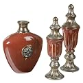 Red Medallion Vases and Jars
