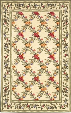 Safavieh HK60A Chelsea Collection Hand-Hooked Ivory Wool Area Rug, 8-Feet 9-Inch by 11-Feet 9-Inch