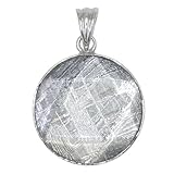 新宿銀の蔵 六芒星 隕石 メテオライト シルバーペンダントトップ (収納ポーチ・シルバー磨き用布セット)