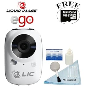 Liquid Image Ego 727 Full HD Action Camcorder (White) + Accessory Kit