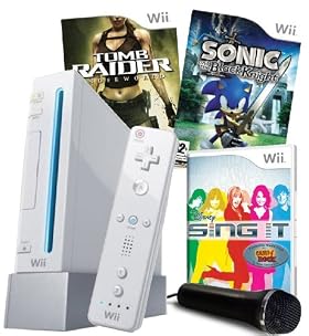 Nintendo Wii Console with 3 Games Bundle