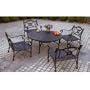 Darlee Monte Carlo 52 Inch Round Cast Aluminum Lounge Set With Cushions