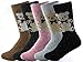 SDBING Womens Soft Comfortable Crew Bear Socks 5-Pack