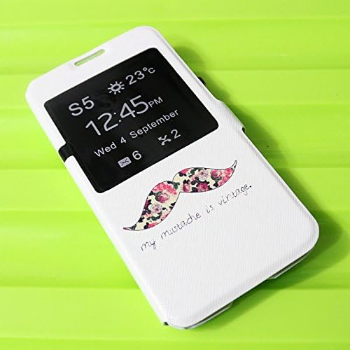 Samsung Galaxy S5 Slim Flip View Case (mustache)
