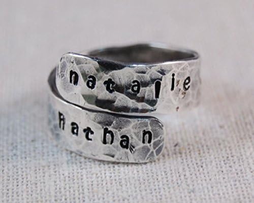 Personalized 925 Sterling Silver Mothers Ring by Kelly Mae Kreations