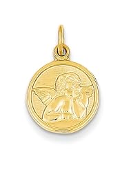 14k Yellow Gold Polished Angel Charm. Metal Wt- 1.04g