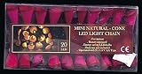 Red Natural Cone Mini LED String Light Chain (battery operated)