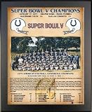 Baltimore Colts 1970 Superbowl 5 - 11x13 Healy Wall Plaque with Black Finish Backing
