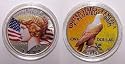 1922 Peace US Silver Dollar Antique Coin - Both sides professionally colorized!