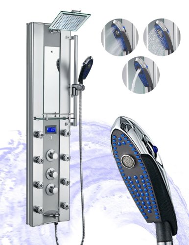 AKDY Aluminum Thermostatic Shower Panel W/ Massage Spout Spray AzV62318 On Sale