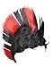 Red and Black Mohawk Wig