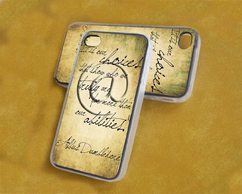 iPhone 4/4s Case Dumbledore Quote (Silicone - Clear)
