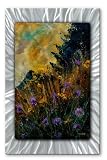 36x23 Pol Ledent abstract watercolor oil paint metal wall art, modern wall sculpture, metal home decor, contemporary sculpture