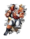 New Texas Longhorns Wallcrasher Wall Decal - Football 5' Fade Resistant Die-cut Removable Vinyl