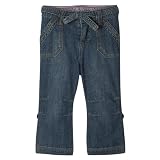 Cherokee White IG Denim Convertible Pant - 18M by Cherokee
