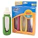 Evenflo COuncey 3 Pack Glass Bottle with Sleeve, 8 Ounce, Colors May Vary