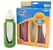 Evenflo Cozy 8 oz Glass Bottle with Sleeve, 3-Pack Colors Vary