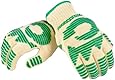 G & F Best of Heat Resistant Oven Gloves withstand extreme heat, flexibale 5 finger oven mitt for Grill, cooking and fireplace. (Pair Medium for smaller hand)