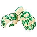 G &amp; F Best of Heat Resistant Oven Gloves withstand extreme heat, flexibale 5 finger oven mitt for Grill, cooking and fireplace. (Pair Medium for smaller hand)