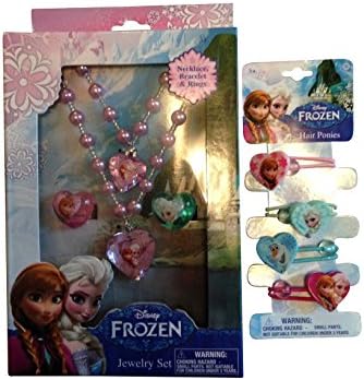 Hair & Jewelry Set - Anna & Elsa & Olaf Frozen Gift Set for Girls