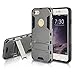 iPhone 7 Case Heavy Duty Extreme Protection Slim Dual Layer Hard PC Shell exterior and Flexible TPU inner protecting against sudden drops and falls with Kickstand for iPhone 7 4.7 inch (2016) -Gray
