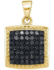 0.50CTW BLACK DIAMOND MICRO-PAVE PENDANT