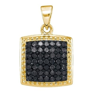 Cheap Girls Jewelry 0.50CTW BLACK DIAMOND MICRO-PAVE PENDANT For Sale