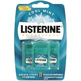 Listerine PocketPaks Breath Strips, Cool Mint, 3 24-Count Dispensers (Pack of 6)