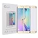 WEFOREVER 0.3mm 2.5D 3D Full Coverage Tempered Glass Screen Protector for Samsung Galaxy S7 Edge - Gold