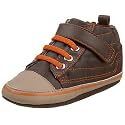 Robeez Mini Shoez Infant/Toddler Urban High Top Sneaker,Brown,12-18 Months (US Toddler 5 M)