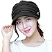 Siggi Womens Winter Newsboy Cabbie Cap - Velcro Adjustable Colors Poofy in Back