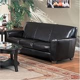 Havana Bycast Leather Sofa By Coaster Furniture With Silver Shipping