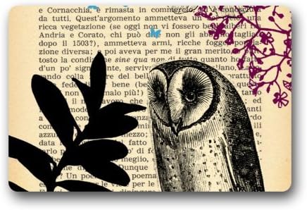 Hot 23.6"(L)x15.7"(W) 3/16" Indoor/Outdoor Vintage Owl Floor Mat