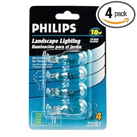 Philips Landscape Lighting 18-Watt 12-Volt Wedge Base Clear 4 Pack by Philips