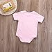 Baby Girls Short Sleeve Cute Like Mommy Smelly Like Daddy Bodysuit (70(0-6M), Pink)