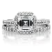 Devon's 1.5 CT Asscher Cut CZ Wedding Ring Set