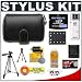 Olympus Stylus Premium Black Leather Case with 2GB Card + LI-42B Battery + Accessory Kit for 1040, 1050 SW, 7000, 550WP, FE-360, FE-20, FE-3000, FE-3010, FE-5000, FE-5010 Digital Camera